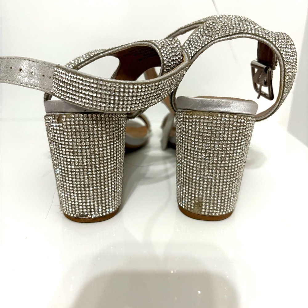 Madden Girl Silver Rhinestone Heels - Picture 4 of 4